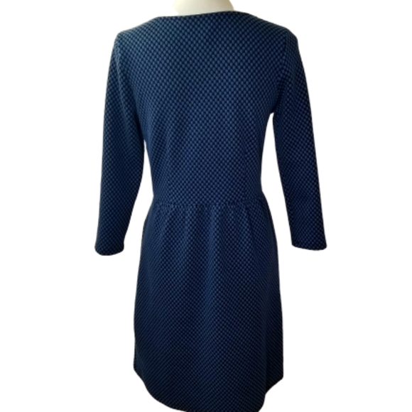 HD IN PARIS Blue Dot Faux Wrap Dress - Picture 5 of 8